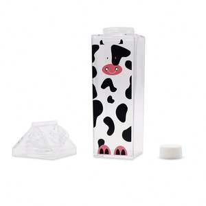 ขวดน้ำพลาสติกทรงกล่องกีฬา ขนาด 500 มล./750 มล./1000 มล. ดีไซน์มินิมอล ป้องกันการรั่วซึม ฝาแบบกด-ดึง ใช้กับเครื่องล้างจานได้ เหมาะสำหรับงานปาร์ตี้ - Product Image 6