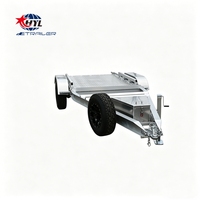 Remorque en aluminium à double essieu robuste pour mini-excavatrices ATM 4,5 tonnes, fournie par l'usine