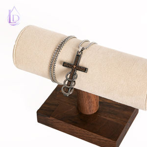 สร้อยคอแฟชั่นแบบยูนิเซ็กซ์ สแตนเลสสตีล ประดับคริสตัล ลายกากบาท พร้อมแหวนในตัว ดีไซน์ทนทาน สายเชื่อมต่อแบบโซ่ สร้อยคอแฟชั่นสไตล์ <span class=keywords><strong>Choker</strong></span> - Product Image 6