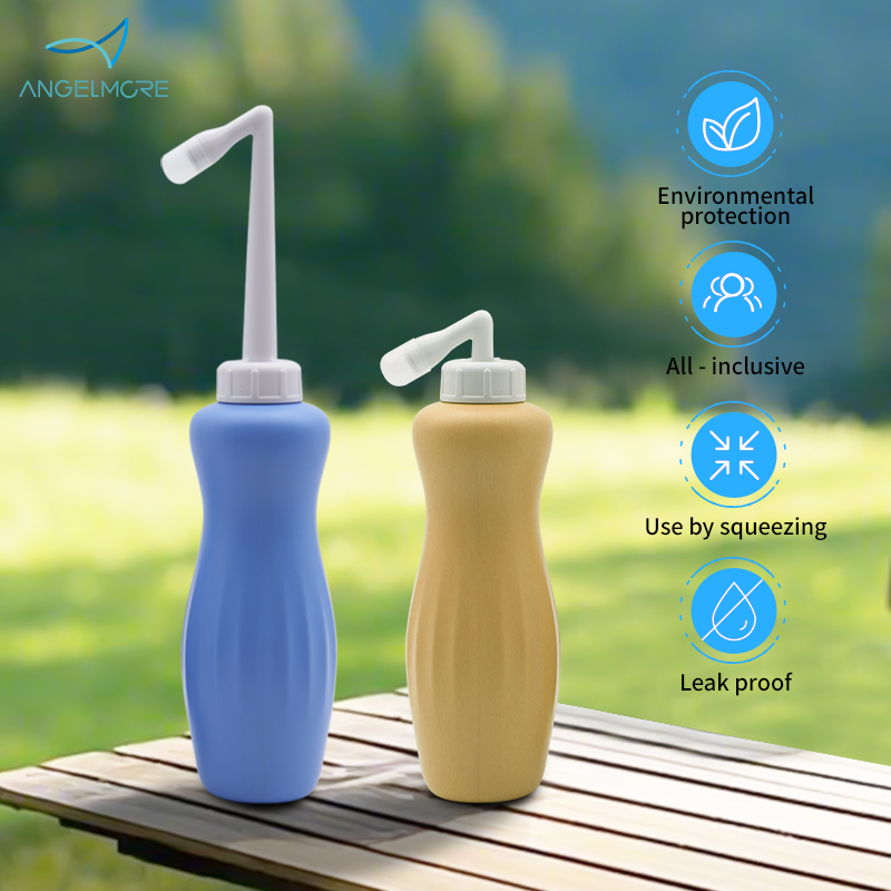 Custom Colors 500ml/300ml Bathroom Manual Portable Travel Bidet Sprayer Peri Bottle For Infant Mom Care Handheld Portable Bidet