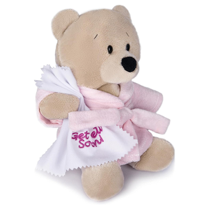 Ours en tissu habillé d'un <span class=keywords><strong>peignoir</strong></span> avec serviette apaisante peluche douce cadeaux de coucher pour filles garçons 9 pouces mignon ours en peluche jouet - Product Image 3