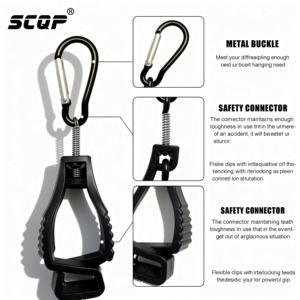 Clip per Guanti di Sicurezza, Supporto per Guanti da <span class=keywords><strong>Lavoro</strong></span> per Cantieri, Arrampicata, Ciclismo, Sci - Product Image 2