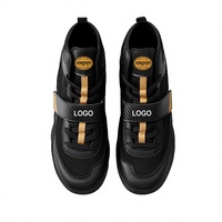 Chaussures de boxe et de lutte ultra-légères en gros, respirantes, en maille et microfibre, avec fermeture auto-agrippante pour l'entraînement en salle de sport et le combat pour adultes