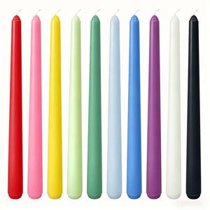 Velas Altas Oshine de Colores Vibrantes de 10 Pulgadas, Sin Goteo y Sin Humo, Sin Aroma, Ideales para Decoración de Cumpleaños y Centros de Mesa para Eventos - Product Image 1