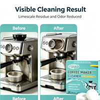 Comprimés effervescents de nettoyage rapide pour machines à café domestiques et commerciales : éliminent les taches et nettoient les pièces internes.
