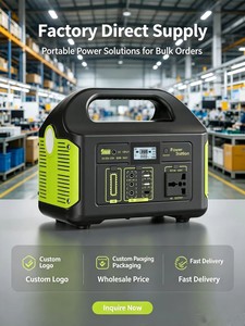 Station d'alimentation portable 500W, générateur solaire (solaire en option), pour la sauvegarde à domicile, les situations d'urgence météorologiques, les loisirs en plein air, etc. - Product Image 3