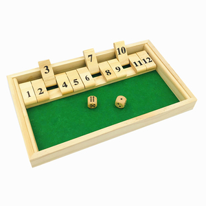 Di legno gioco da tavolo 12 numeri di Chiudere La Scatola del Gioco 12 # Piccolo Set Da Viaggio Semplice divertente festa di Famiglia bordo - Product Image 4