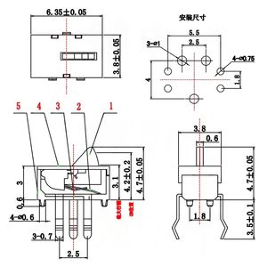 Interruptor de Límite KFC-V-04 / KFC-V-105S con Actuador Triangular |   Interruptor de Reinicio Micro de 3 Pines con Terminales para Detección - Product Image 4