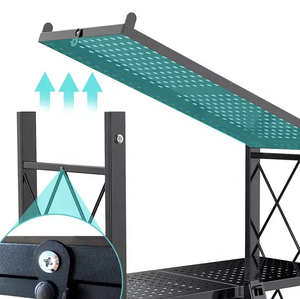 5 Lớp Kim Loại Có Thể Tháo Rời Gấp Điện Giá Đóng Mở Có Thể Xếp Chồng Nhà Bếp Nhà Lưu Trữ Gấp Kệ Nhiệm Vụ Trung Bình Gấp Kệ - Product Image 5