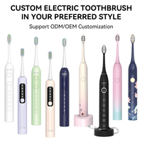 Brosse à dents électrique avec logo personnalisé, rechargeable, étanche IPX7, pour la vente en gros
