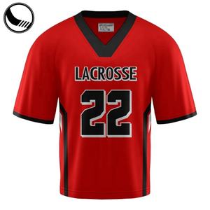 เสื้อลาครอสแขนสั้นพิมพ์ลายแบบรีดร้อนจากผู้ผลิตจีน BETHERIVAL  ผ้าโพลีเอสเตอร์ 100% แห้งเร็ว สำหรับทุกเพศ - Product Image 4