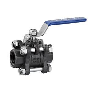 ANSI A216 <span class=keywords><strong>WCB</strong></span> Acero al carbono Tres partes 3PC BSP Válvulas de bola - Product Image 2