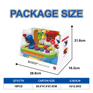 Établi de construction pour atelier de simulation pour enfants, trieur de formes de jouets, mini kit d'<span class=keywords><strong>outils</strong></span>, banc d'<span class=keywords><strong>outils</strong></span> pour bébé, ensemble de jeu avec sons et lumières - Product Image 5