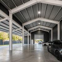 Garage en acier sur mesure pour voiture extérieure, abri préfabriqué en métal, bâtiment métallique haute résistance, abri de rangement durable