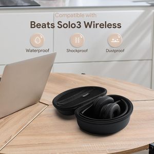 Étui pour écouteurs Beats <span class=keywords><strong>Solo3</strong></span> / Solo 4, sac de rangement rigide portable pour voyage (noir) - Product Image 4