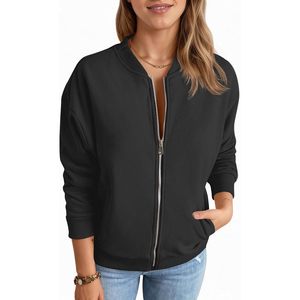 Custom <b>Womens</b> <b>Zip</b> <b>Up</b> Sweatshirt <b>Jacket</b> Long Sleeve Casual Loose With Pockets Fleece Coat - Product Image 1