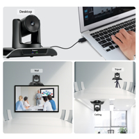 Caméra de visioconférence PTZ TEVO Professinal VHD Pro Series 3U 3x -1080P USB+HDMI pour différents systèmes de diffusion en direct