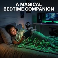 Manta Luminosa en la Oscuridad, Manta de Felpa Luminosa para Regalo, Manta de Felpa Luminosa Personalizada para el Invierno