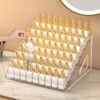 Présentoir à vernis à ongles multicouche en acrylique transparent, support de rangement en plastique PP pour cosmétiques, rouges à lèvres, salon et maison
