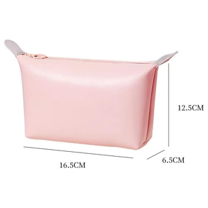 Nueva Bolsa de Cosméticos Impermeable de PU, Bolsa de Aseo, Bolsa de Almacenamiento, Bolsa de Cosméticos de Color Caramelo al por Mayor - Product Image 2