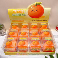 Hot verkopende traag terugverende simulatie oranje bouwsteen squishy, kneedbaar en vrolijk, stressverlichtende fruitvormige fidget toys
