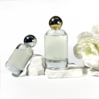 Bouteille vide de parfum d'emballage en verre de luxe Offre Spéciale bouteille de parfum d'atomiseur de parfum ronde claire 50ml 100 ml
