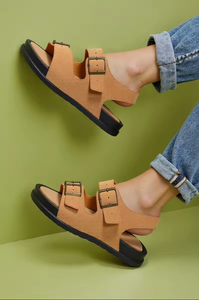 Sandalias de Hombre para Verano con Cuero Esmerilado Metálico, Suela Suave Antideslizante, Zapatos Casuales, Nuevas Sandalias de Cuero para Hombre 2026 - Product Image 6