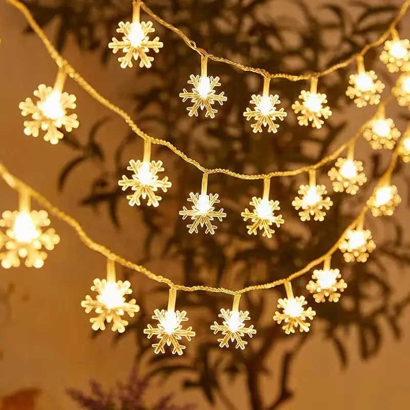 2024 décorations de noël étoile de noël flocon de neige lumière LED fée lumière lumières de noël extérieur étanche