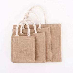 Design Promoting Eco-friendly Large-sized Women's Laminated Jute Beach Bags Jute Shopping Bags and Reusable Jute Bags - Product Image 6