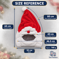 Housse de casque de moto en peluche extensible pour casque intégral, motif Père Noël, décoration de Noël amusante, cadeau pour motard