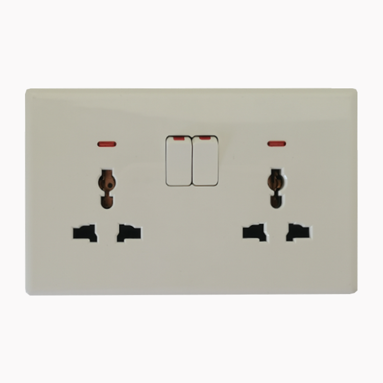 Factory Direct British Wall Mounted Electrical Switch Socket PC Panel White Wall Switches 13A UK Power Socket Outlet