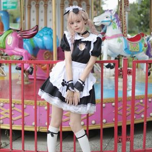 Japanese Style Cutout Cat Maid Outfit Black Lolita Anime Costume Sexy Set For Cosplay Role Playing - Product Image 2