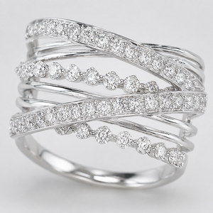 Anello con Design a Strati Incrociati, Stile Creativo per Donne - Product Image 6