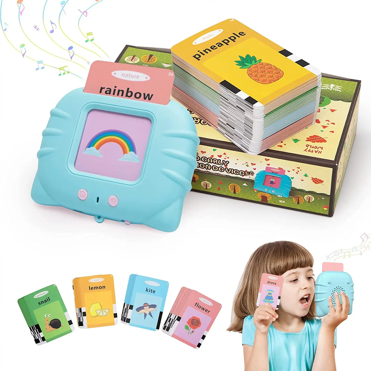 2024 Горячие интеллектуальные говорящие карточки, Детские Обучающие игрушки для мальчиков и девочек, обучающая игра для чтения