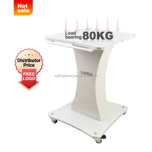 Carrinho de salão de beleza multifuncional branco de 80kg, carrinho de distribuição com logotipo grátis, preço de fábrica HK-5