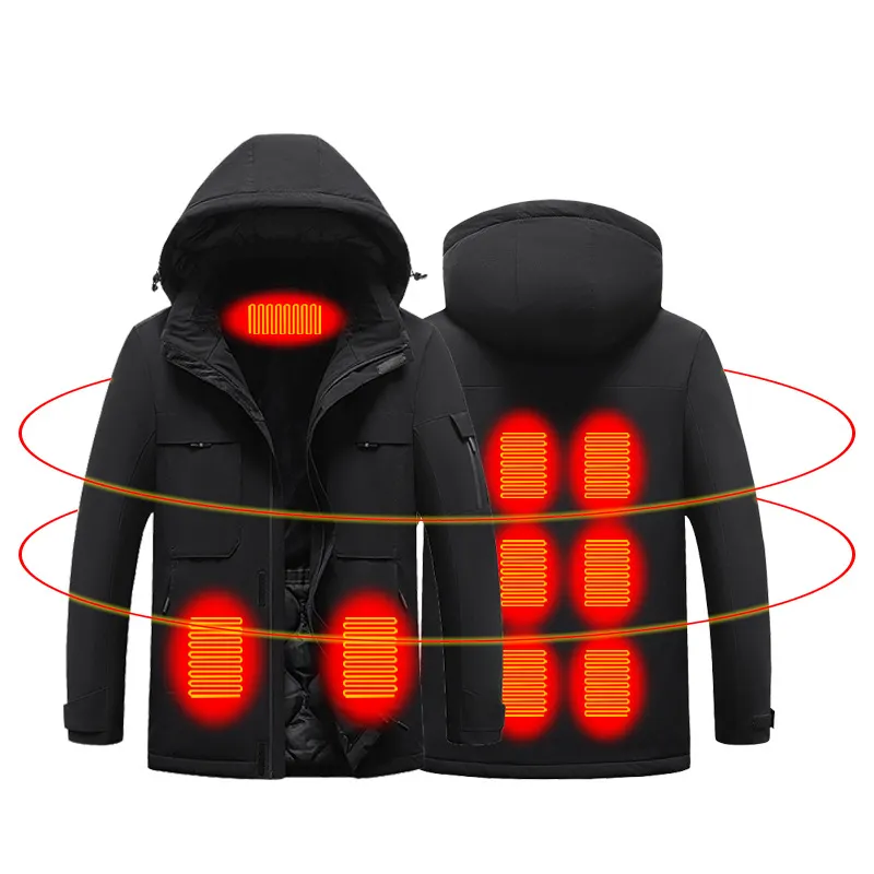 Korea Smart Usb Electric Warmer Mantel Doppelte Kontroll temperatur Wiederauf ladbare beheizte Jacke Hoodie für Frauen
