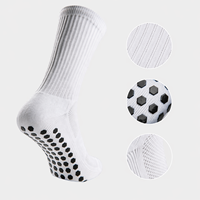 Chaussettes de football antidérapantes respirantes personnalisées avec logo et soutien de la voûte plantaire pour hommes, vente en gros