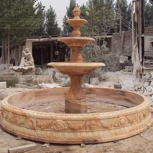 <span class=keywords><strong>D</strong></span> & Z Art Group Grande <span class=keywords><strong>fontaine</strong></span> de cheval en marbre blanc à 3 couches pour villa extérieure et cour sur mesure - Product Image 1