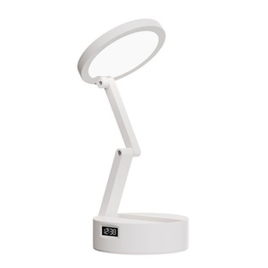 Lampe de bureau LED moderne super lumineuse, longue autonomie, protection des yeux, batterie externe, corps en plastique blanc pour étudiants, école, dortoir - Product Image 1