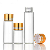 Bouteille en aluminium doré avec bouchon, distributeur d'encre liquide, pour emballage de poudre et de pilules, bouteille à bonbons, bouteille à message