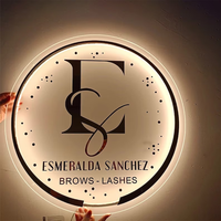 Letrero de Letras Personalizables LED de Acero Inoxidable Retroiluminado para el Hogar y Empresas, Uso en Interiores y Exteriores