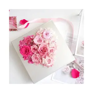 E-floyd ebedi gül akrilik ürün hediye kutusu korunmuş renkli gül kız arkadaşı doğum günü gül çiçek hediye sevgililer günü
