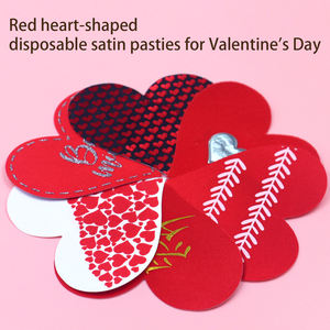 Sexy Red Nipple Cover Desechable Cute Girl Sexy Beauty Nipple Cover Red Rose Tatuajes íntimos Pezón Empanadas - Product Image 2