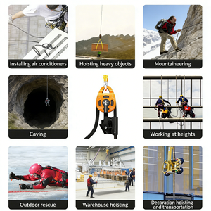 Sollevatore a carrucola salvaspazio da 400 kg <span class=keywords><strong>per</strong></span> unità esterna di condizionatori d'aria, <span class=keywords><strong>per</strong></span> montaggio, smontaggio e installazione domestica - Product Image 5