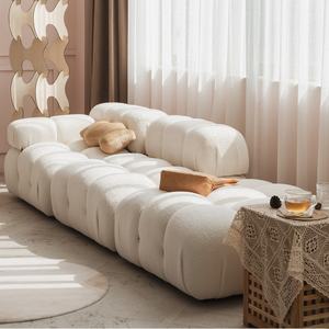 Ensemble de canapé de salon en velours design italien de haute qualité canapé de meubles canapé modulaire en tissu ottoman - Product Image 2