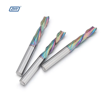 ZHY Vente en gros de fraises à compression CNC personnalisées en carbure, 2 ou 3 flûtes, avec revêtement nano, à coupe ascendante