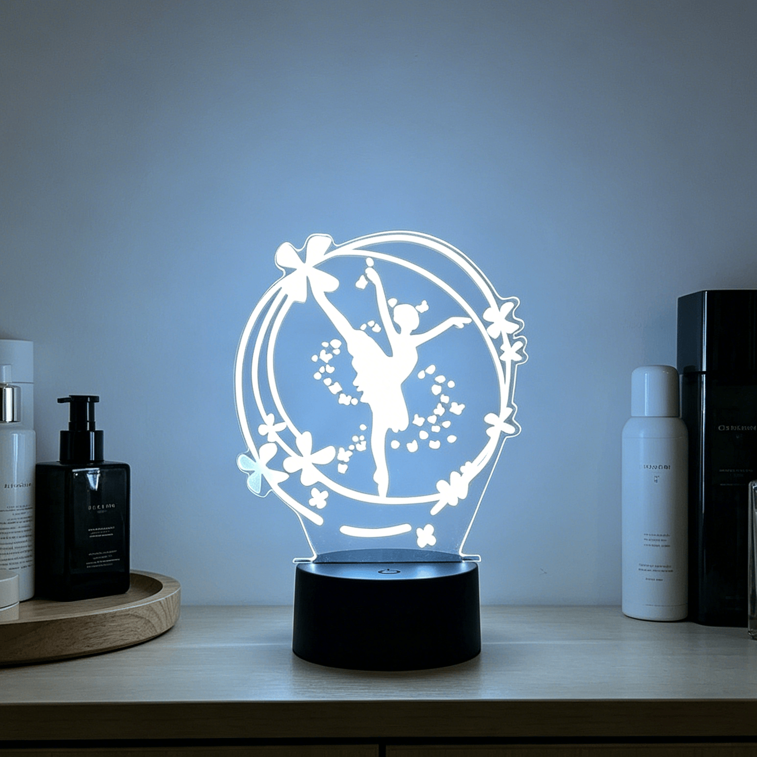 White multi-color base with plug-in function