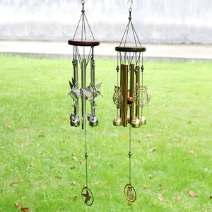 <span class=keywords><strong>Owlet</strong></span> Hummingbird Tube en aluminium 4 tubes argenté fait main monocouche moderne à suspendre mural décoratif - Product Image 2