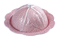 JIUWANG Vente directe usine – Service de table créatif en céramique rose motif chou, décor sous glaçure avec relief veineux, idéal pour le thé de l'après-midi