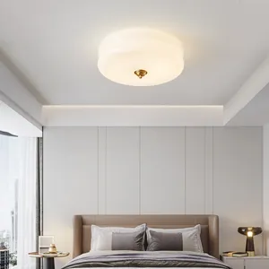 现代艺术感室内卧室书房装饰表面安装铜68w发光二极管吸顶灯